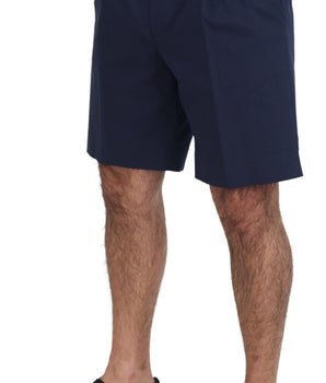 Dolce & Gabbana Blue Chinos Cotton Stretch Casual Shorts