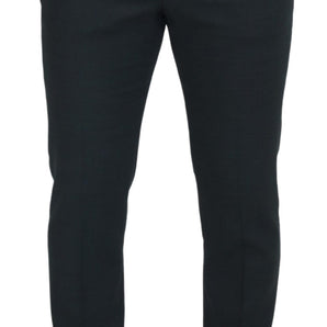 Dolce &amp; Gabbana Elegant Blue Virgin Wool Trousers