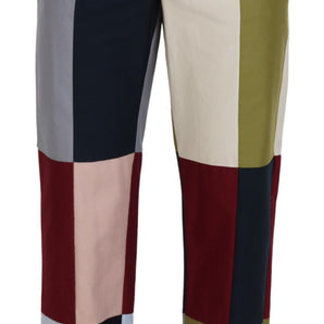 Dolce &amp; Gabbana Impresionantes pantalones de patchwork multicolor