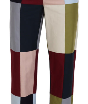 Dolce & Gabbana Multicolor Cotton Patchwork Pants