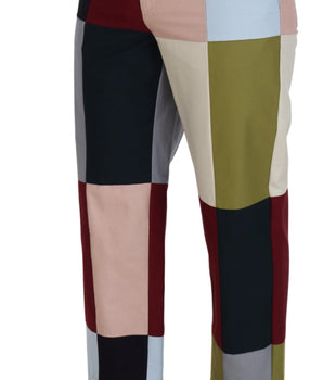 Dolce & Gabbana Multicolor Cotton Patchwork Pants