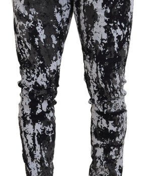 Extravagancia de denim teñido anudado multicolor de Dolce &amp; Gabbana