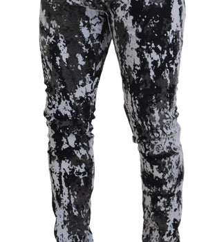 Extravagancia de denim teñido anudado multicolor de Dolce &amp; Gabbana