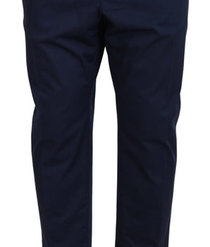 Dolce & Gabbana Blue Cotton Men Cropped Pants
