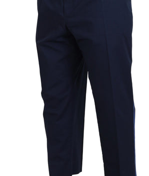 Dolce & Gabbana Blue Cotton Men Cropped Pants