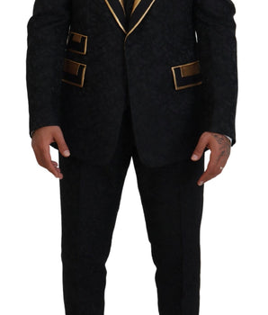 Dolce & Gabbana Black Gold Fantasy Tuxedo Slim Fit Suit