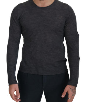 Costume National Gray Crewneck Pullover Sweater