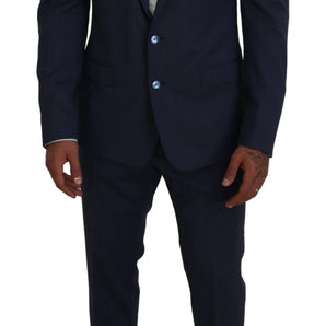 Dolce &amp; Gabbana Elegant Blue Martini Men's Slim Fit Suit