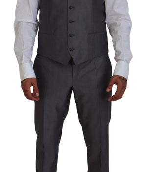 Dolce & Gabbana Gray SICILIA 3 Piece Slim Fit Suit