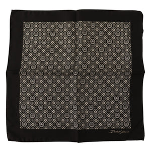 Dolce & Gabbana Elegant Black Silk Men's Scarf Wrap