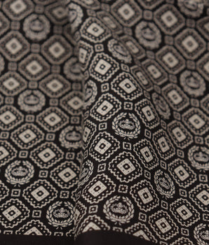 Dolce & Gabbana Black Patterned DG Logo Square Handkerchief Scarf