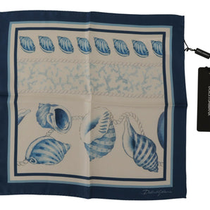 Dolce & Gabbana Elegant Blue Silk Men's Square Scarf