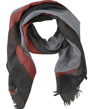 Costume National Multicolor Cotton Shawl Wrap Scarf