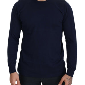 Paolo Pecora Milano Authentic Crewneck Blue Pullover Sweater