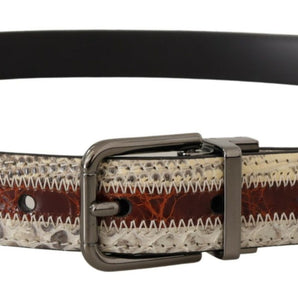 Dolce &amp; Gabbana Multicolor Patchwork Snakeskin Belt