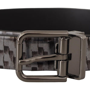 Dolce & Gabbana Sleek Italian Leather Belt in Sophisticated Gray