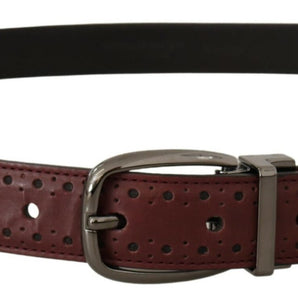 Dolce &amp; Gabbana Elegant Leather Belt with Metal Buckle