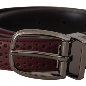 Dolce &amp; Gabbana Elegant Leather Belt with Metal Buckle