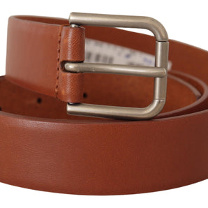 Dolce & Gabbana Elegant Leather Belt with Metal Buckle