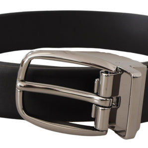 Dolce & Gabbana Elegant Leather Belt with Metal Buckle