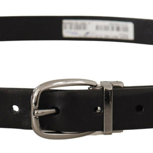 Dolce &amp; Gabbana Elegant Black Leather Designer Belt