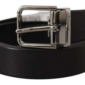 Dolce & Gabbana Elegant Black Leather Belt