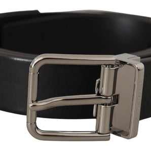 Dolce &amp; Gabbana Elegant Black Leather Belt