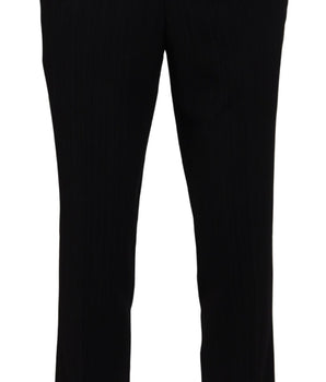 BENCIVENGA Black Cotton Straight Fit Men Formal Pants