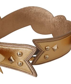 Dolce & Gabbana Gold Leather LOVE Patch Bag Shoulder Strap