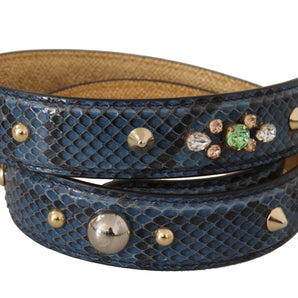 Dolce & Gabbana Elegant Leather Shoulder Bag Strap in Blue