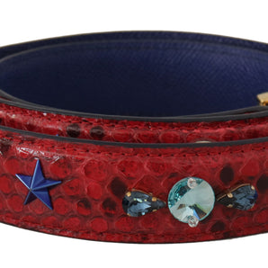 Dolce &amp; Gabbana Correa de hombro elegante de piel de pitón roja