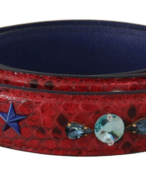 Dolce &amp; Gabbana Correa de hombro elegante de piel de pitón roja