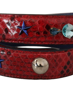 Dolce &amp; Gabbana Correa de hombro elegante de piel de pitón roja