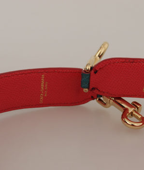 Dolce & Gabbana Green Crystals Leather Bag Shoulder Strap