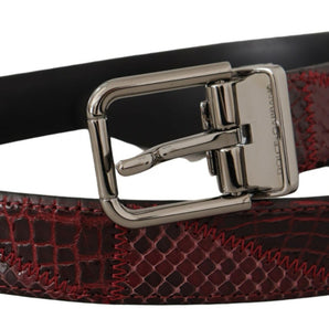 Dolce &amp; Gabbana Elegant Red Exotic Leather Belt