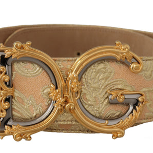 Dolce &amp; Gabbana Elegant Leather Belt with Logo Buckle