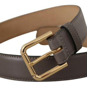 Dolce &amp; Gabbana Elegant Engraved Buckle Leather Belt