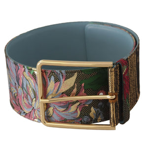 Dolce &amp; Gabbana Multicolor Leather Logo Buckle Belt