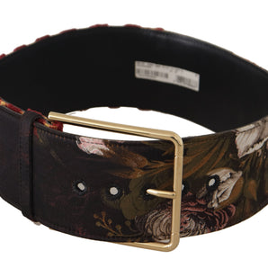 Dolce &amp; Gabbana Engraved Logo Multicolor Leather Belt