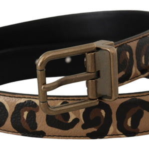 Dolce &amp; Gabbana Chic Engraved Logo Leather Belt