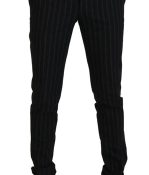 BENCIVENGA Black Stripes Viscose Dress Pants