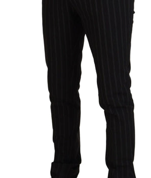 BENCIVENGA Black Stripes Viscose Dress Pants
