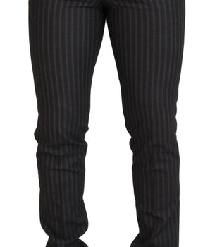 BENCIVENGA Brown Stripes Slim Fit Men Pants