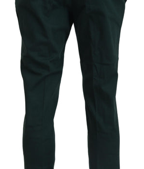BENCIVENGA Dark Green Cotton Skinny Men Pants