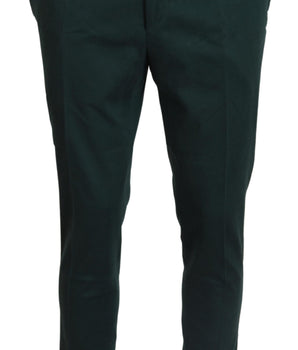 BENCIVENGA Dark Green Cotton Skinny Men Pants
