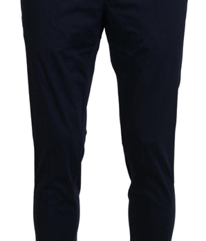 Domenico Tagliente Dark Blue Cotton Skinny Men Pants