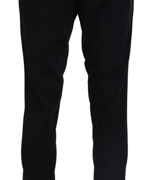Domenico Tagliente Black Tapered Dress Formal Pants