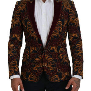 Dolce &amp; Gabbana Elegante blazer de mezcla de lana multicolor