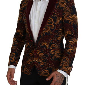 Dolce &amp; Gabbana Elegante blazer de mezcla de lana multicolor