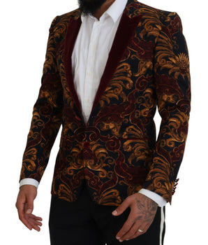 Dolce & Gabbana Multicolor Floral Single Breasted Martini Blazer